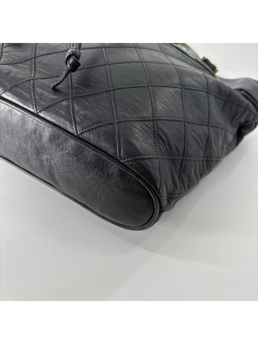 Chanel Bicolor Chain Tote Shoulder Bag Black